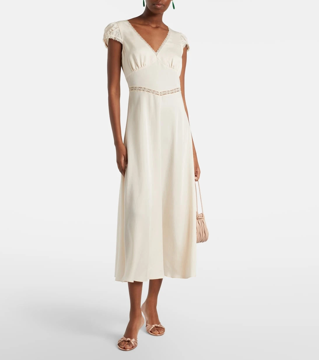 Posse - Perla lace-trimmed midi dress
