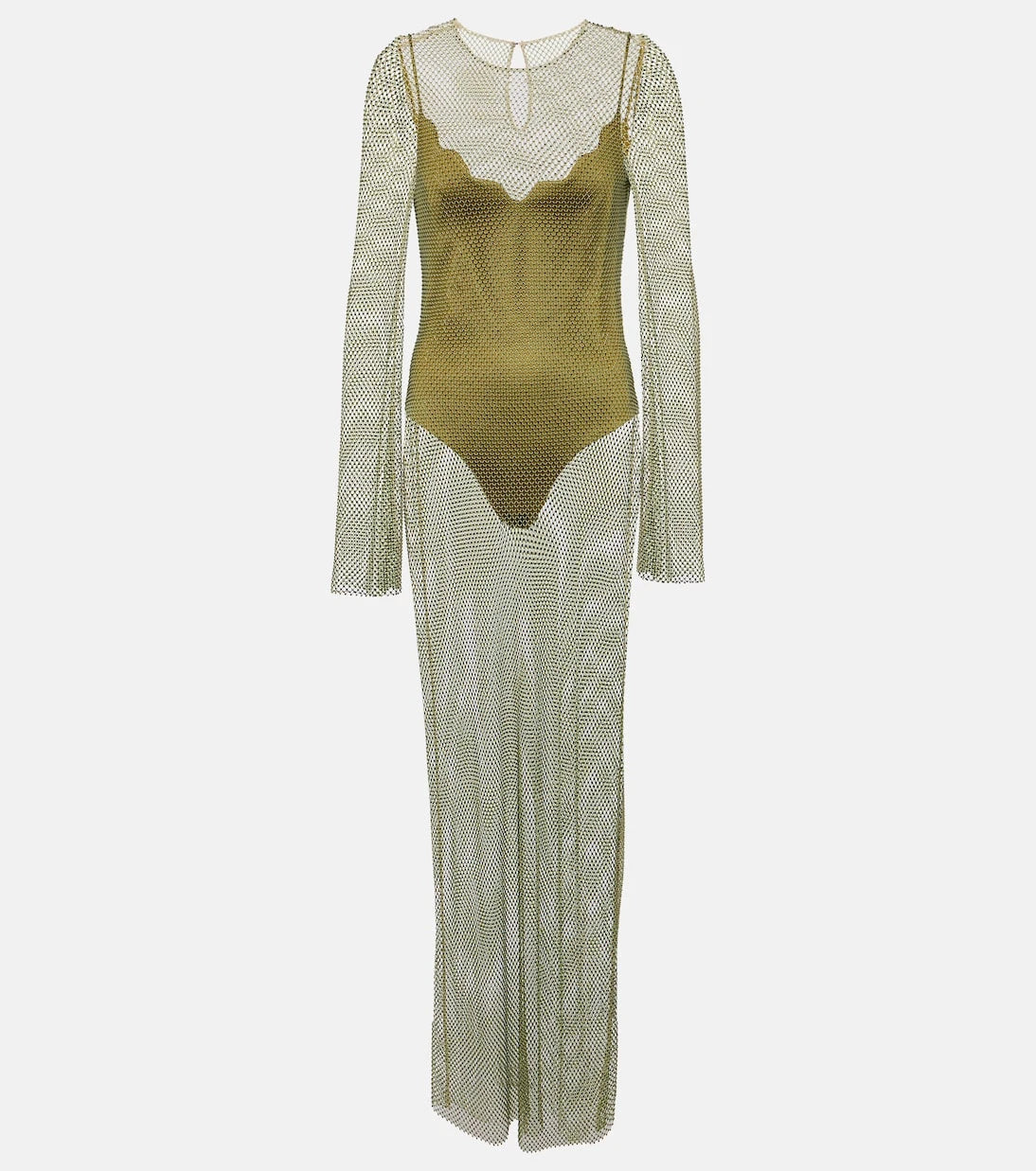 فستان سهرة طويل "غلڤان - غلوريا" مزين بالكريستال