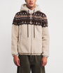 Moncler Brown Wool-Blend Geometric Jacquard Hoodie
