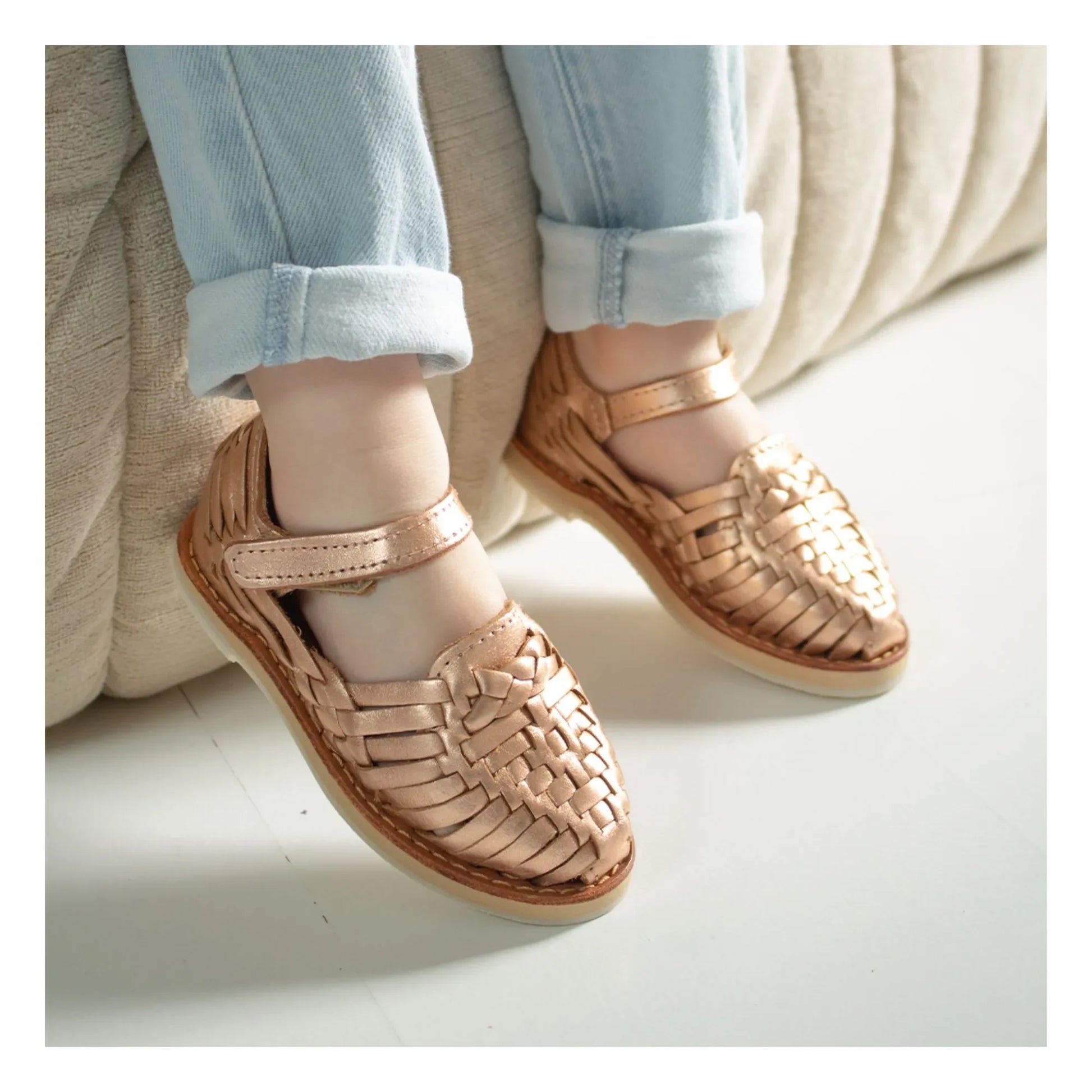 Mapache - Alegria sandals | Pink Gold