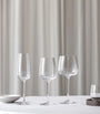 Set of 4 Crystal Afina White Wine Glasses (125ml)