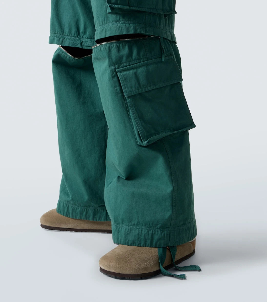ERL - High-rise cotton cargo pants