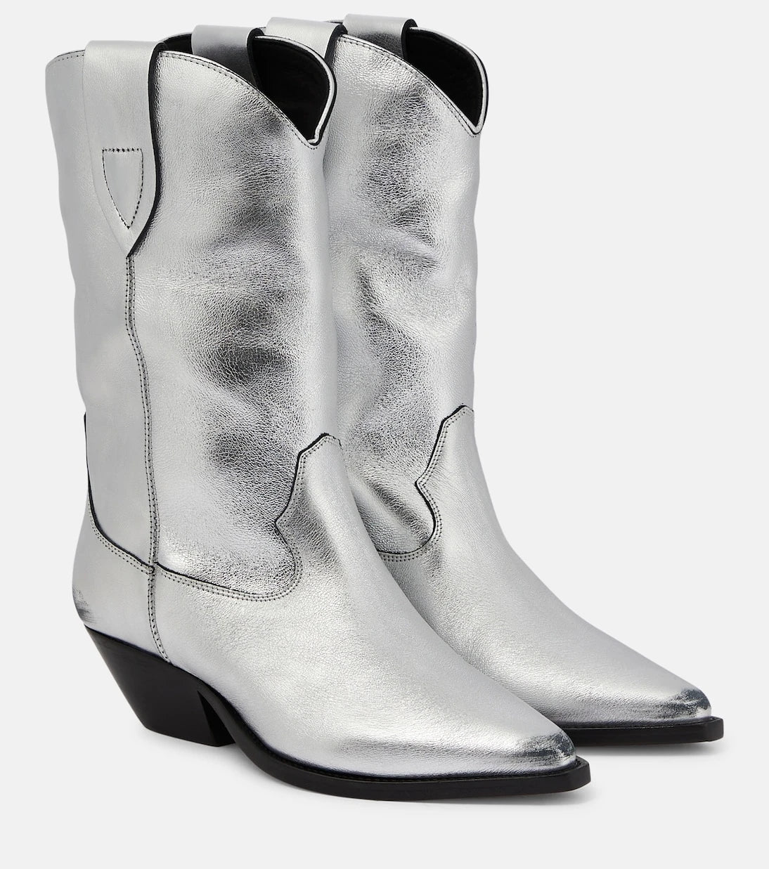 Isabel Marant - Duerto metallic leather cowboy boots