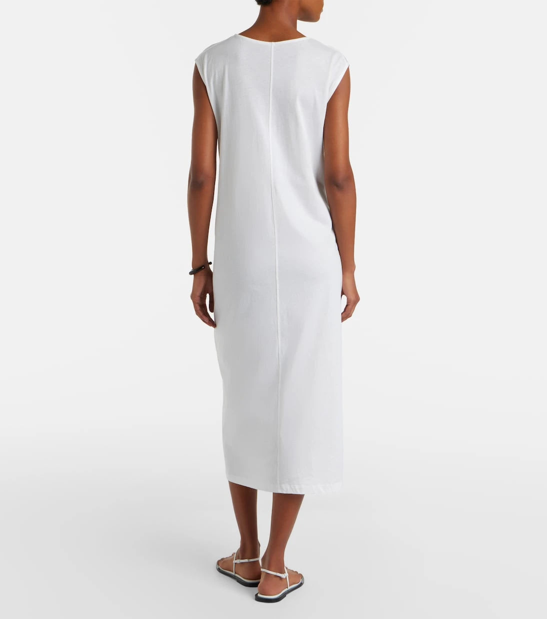 Toteme - Gathered cotton jersey midi dress