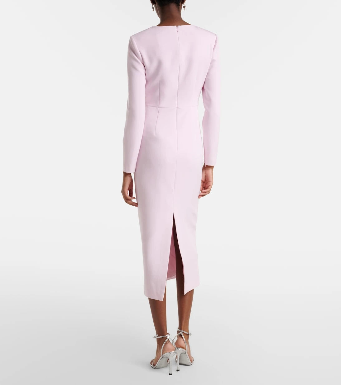 Roland Mouret - Asymmetric draped crêpe midi dress