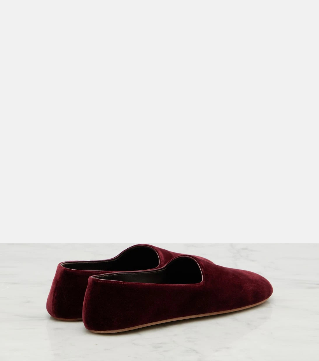 The Row - Ponti velvet slip-on shoes