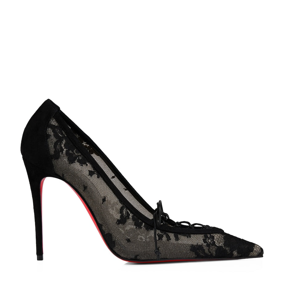 Christian Louboutin Red KM Lace-Up Pumps 100