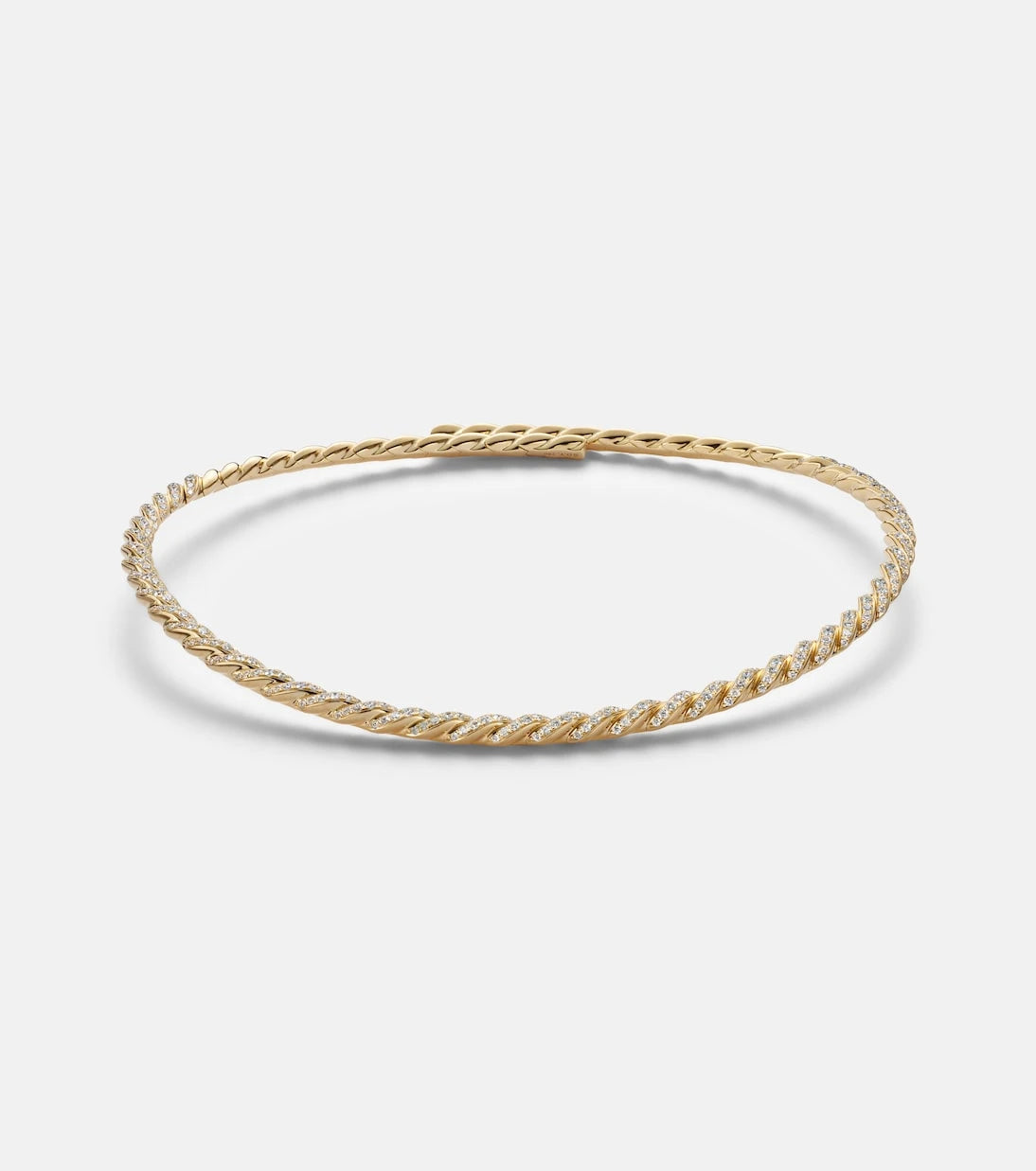 David Yurman - Sculpted Cable Flex 18kt gold choker with diamonds