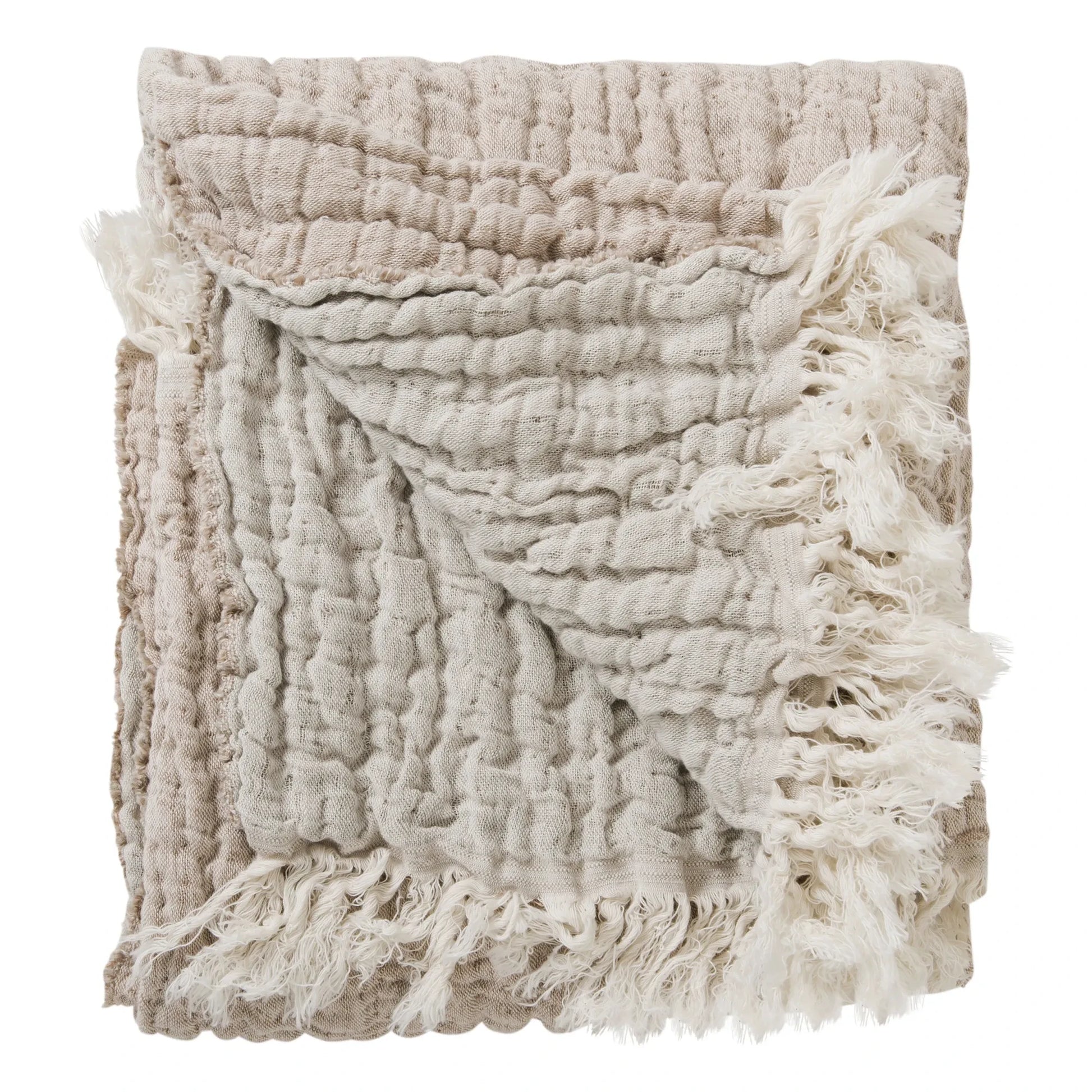 garbo&friends - Mellow linen cotton throw | Blush