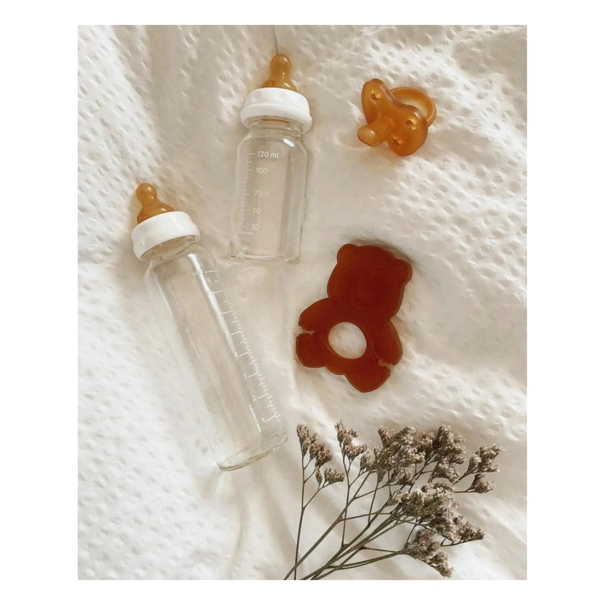 Hevea - Natural Rubber Baby Bottle Teat - Slow Flow - Set of 2