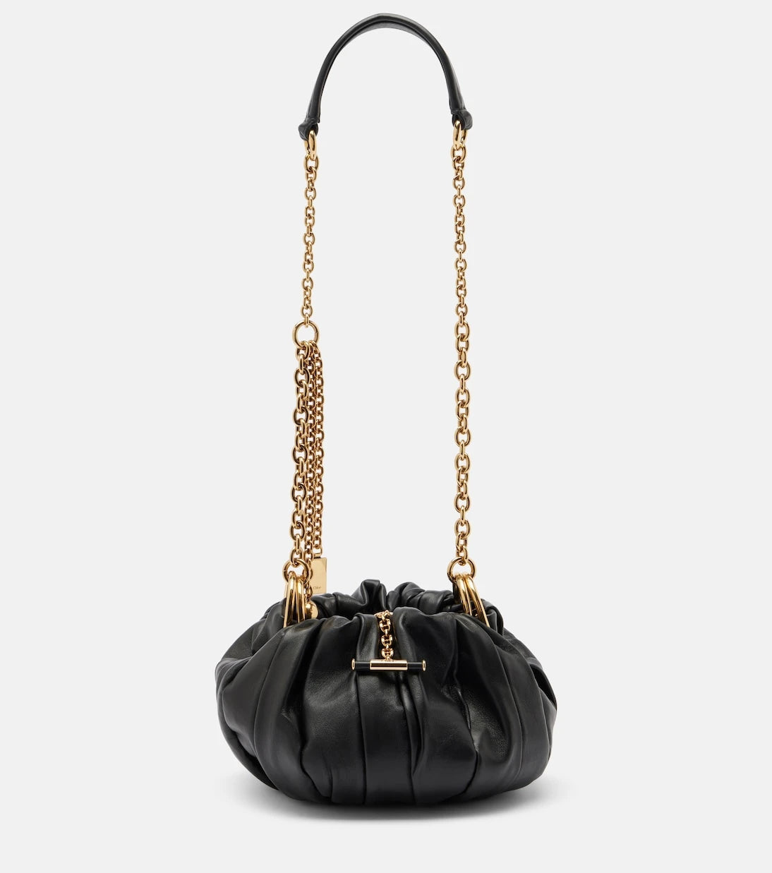 Chloé - Chloé Plissé Small leather shoulder bag