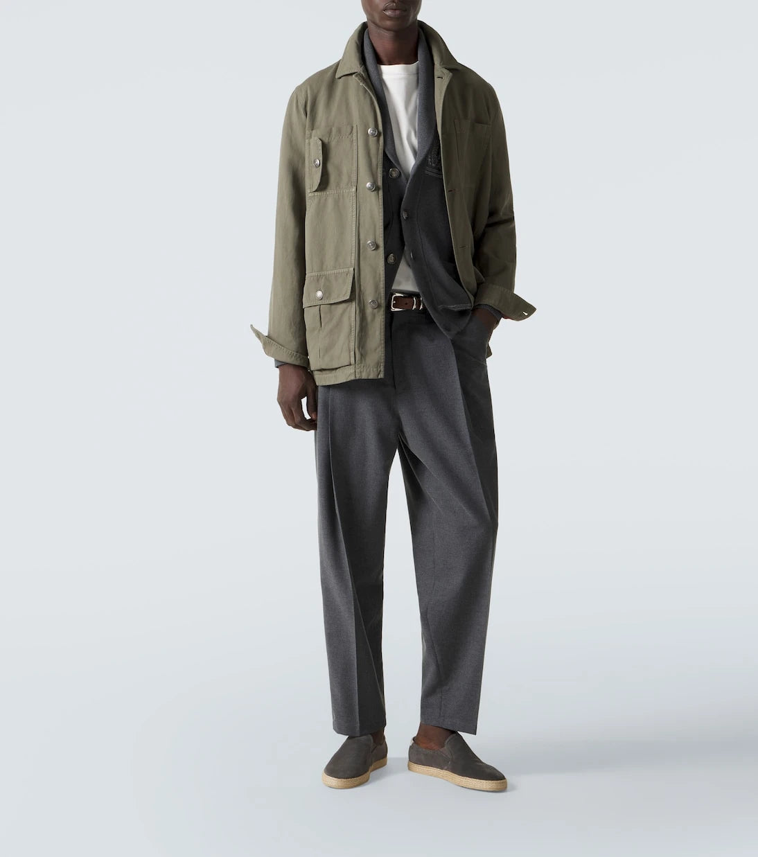 Brunello Cucinelli - Wool, cotton and silk tapered pants