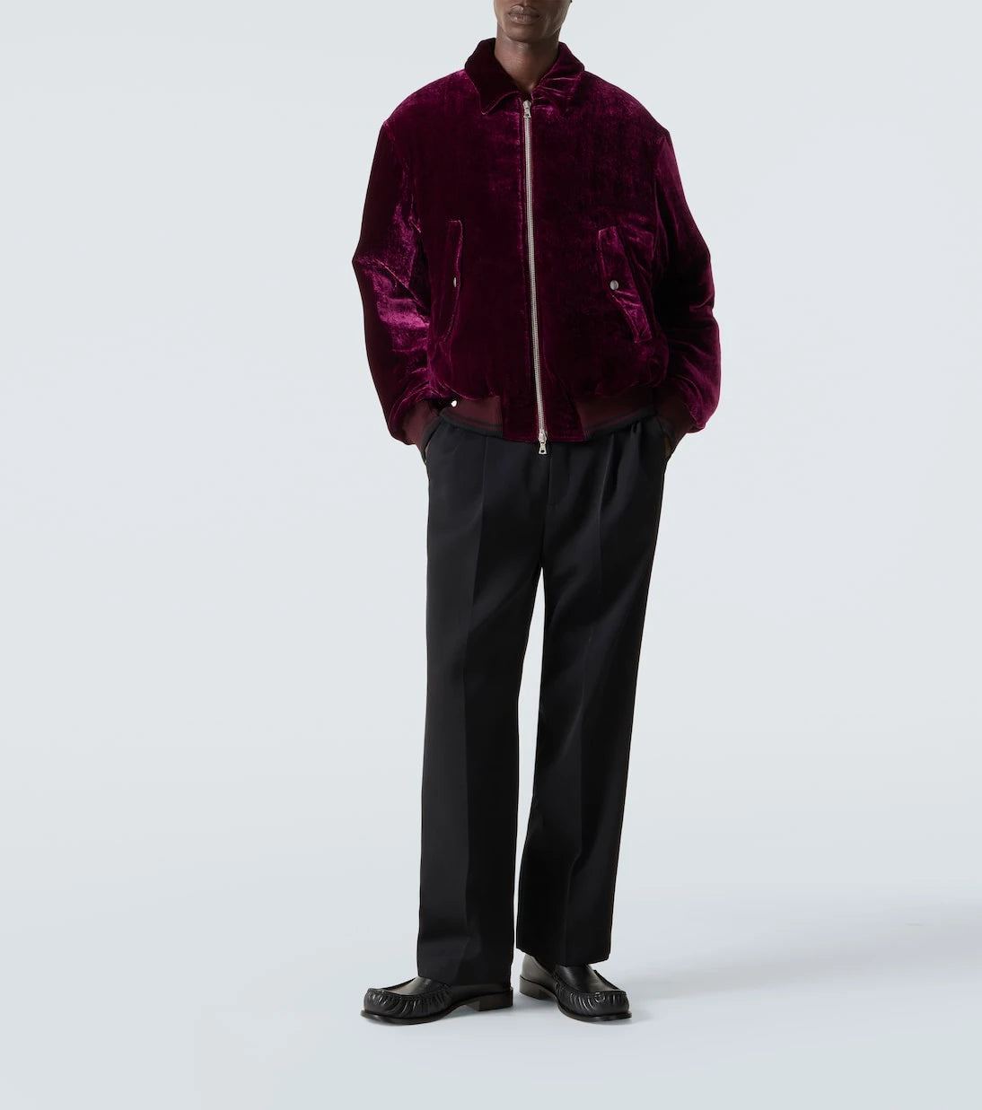 Dries Van Noten - Velvet bomber jacket