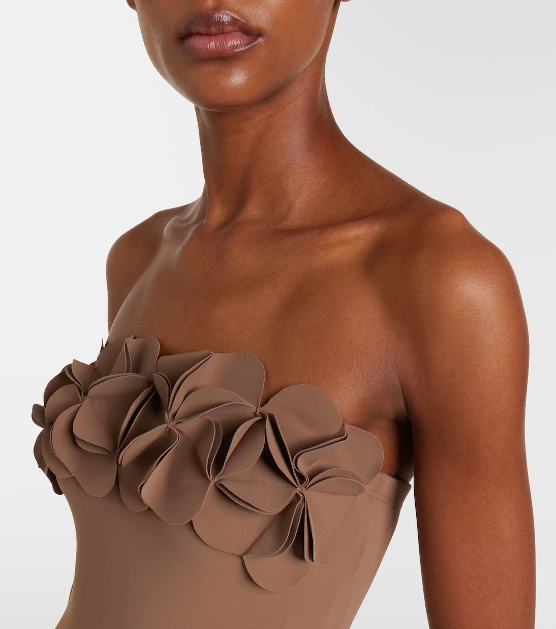 Karla Colletto - Tess floral-appliqué swimsuit