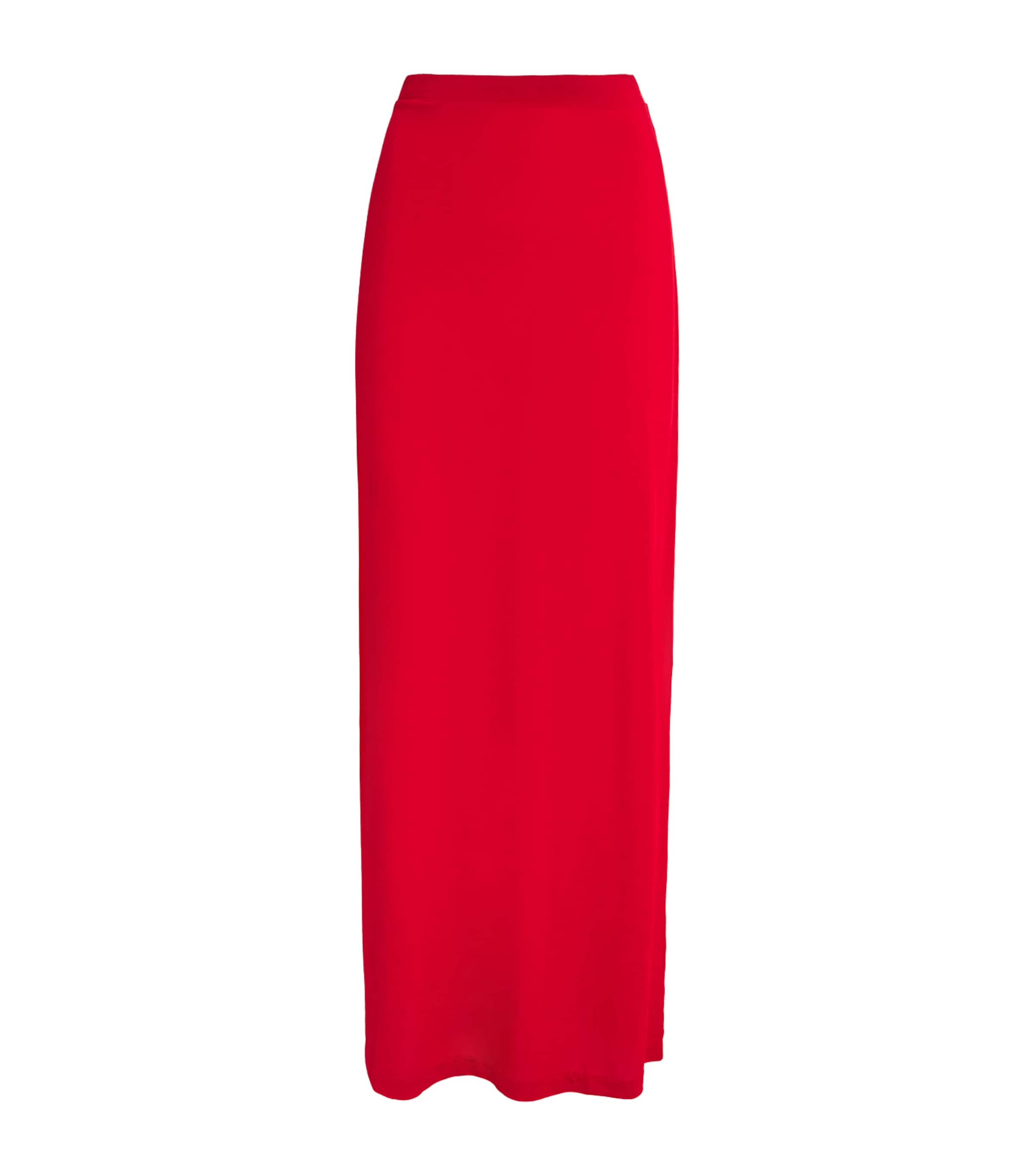 House Of Dagmar Red Jersey Maxi Skirt