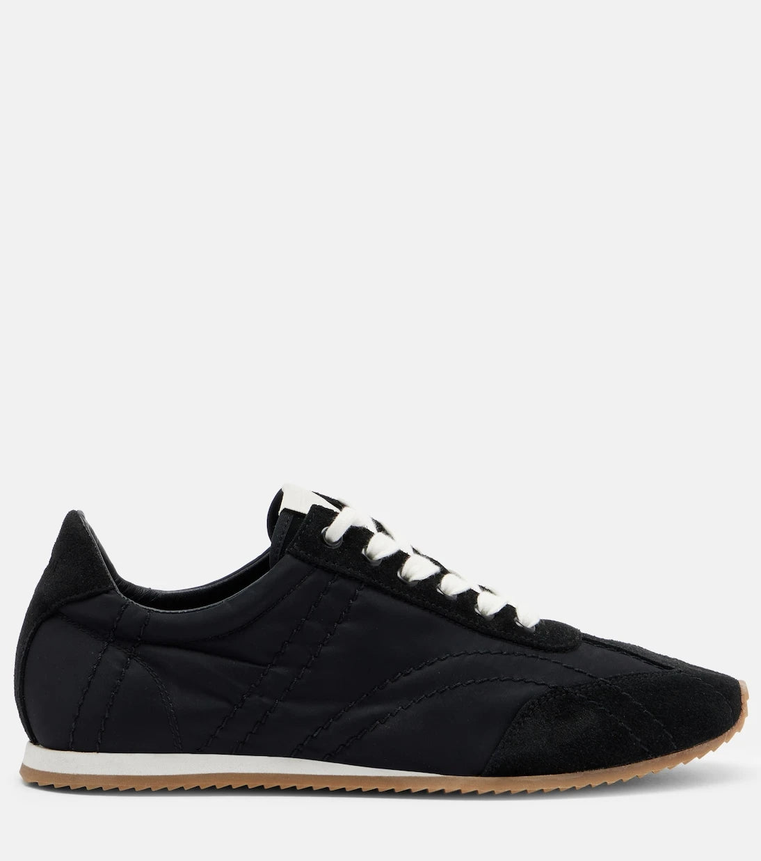 Toteme - Flex suede-trimmed sneakers