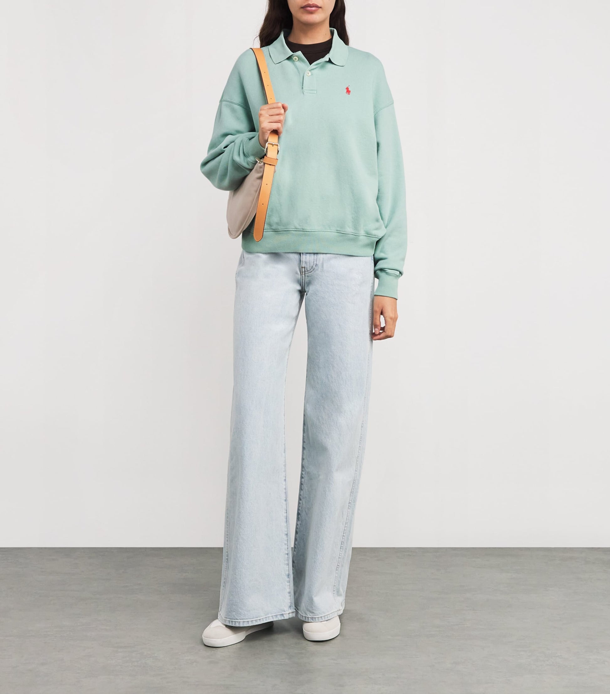 Fleece Polo Sweatshirt