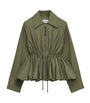 LOEWE Green Cotton Gathered Jacket