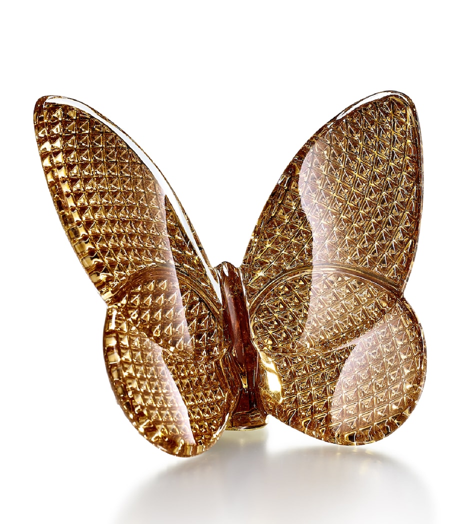 Baccarat Papillon Lucky Butterfly Diamond Gold Ornament
