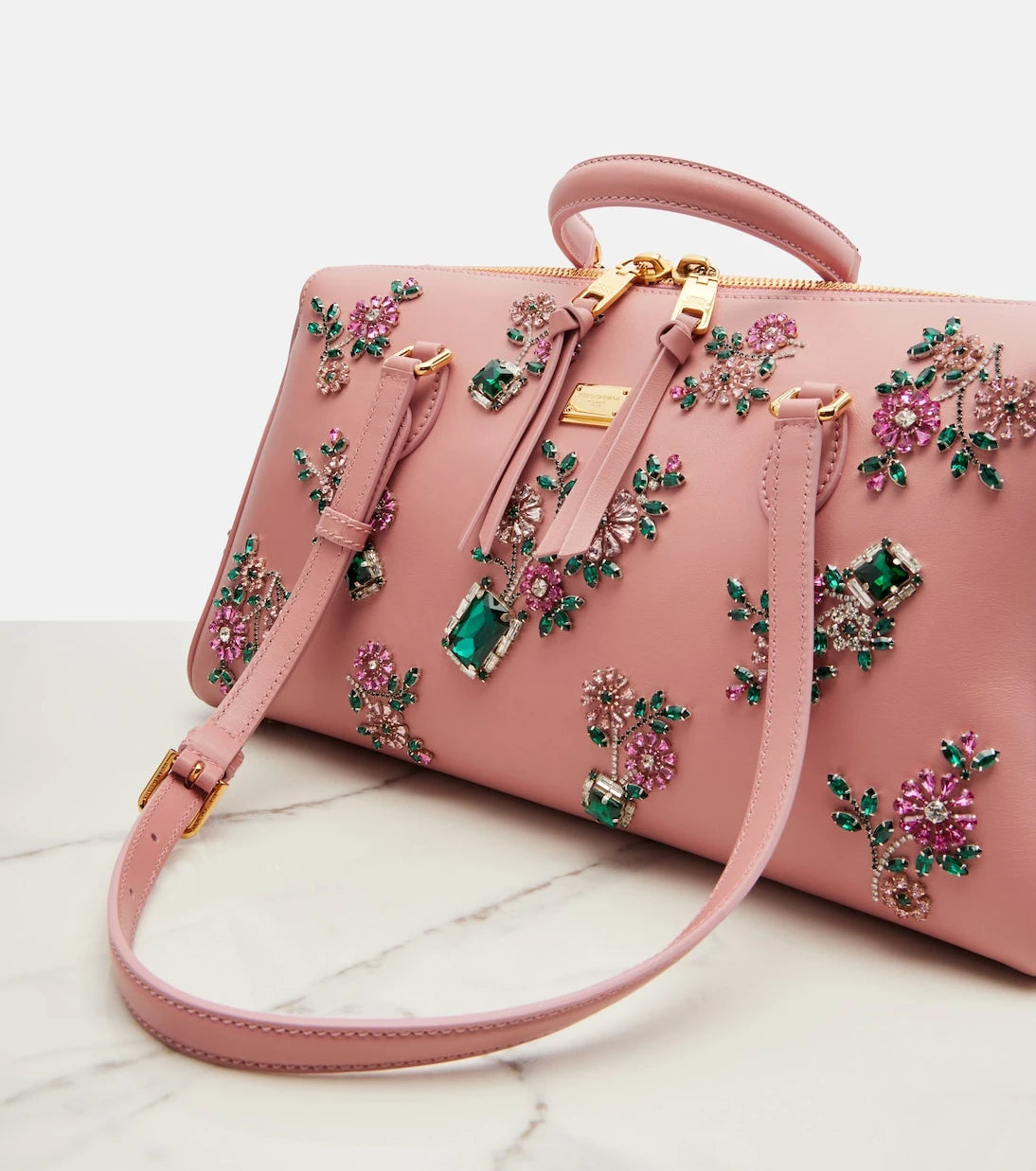 Dolce&Gabbana - Vittoria Large embellished leather tote bag