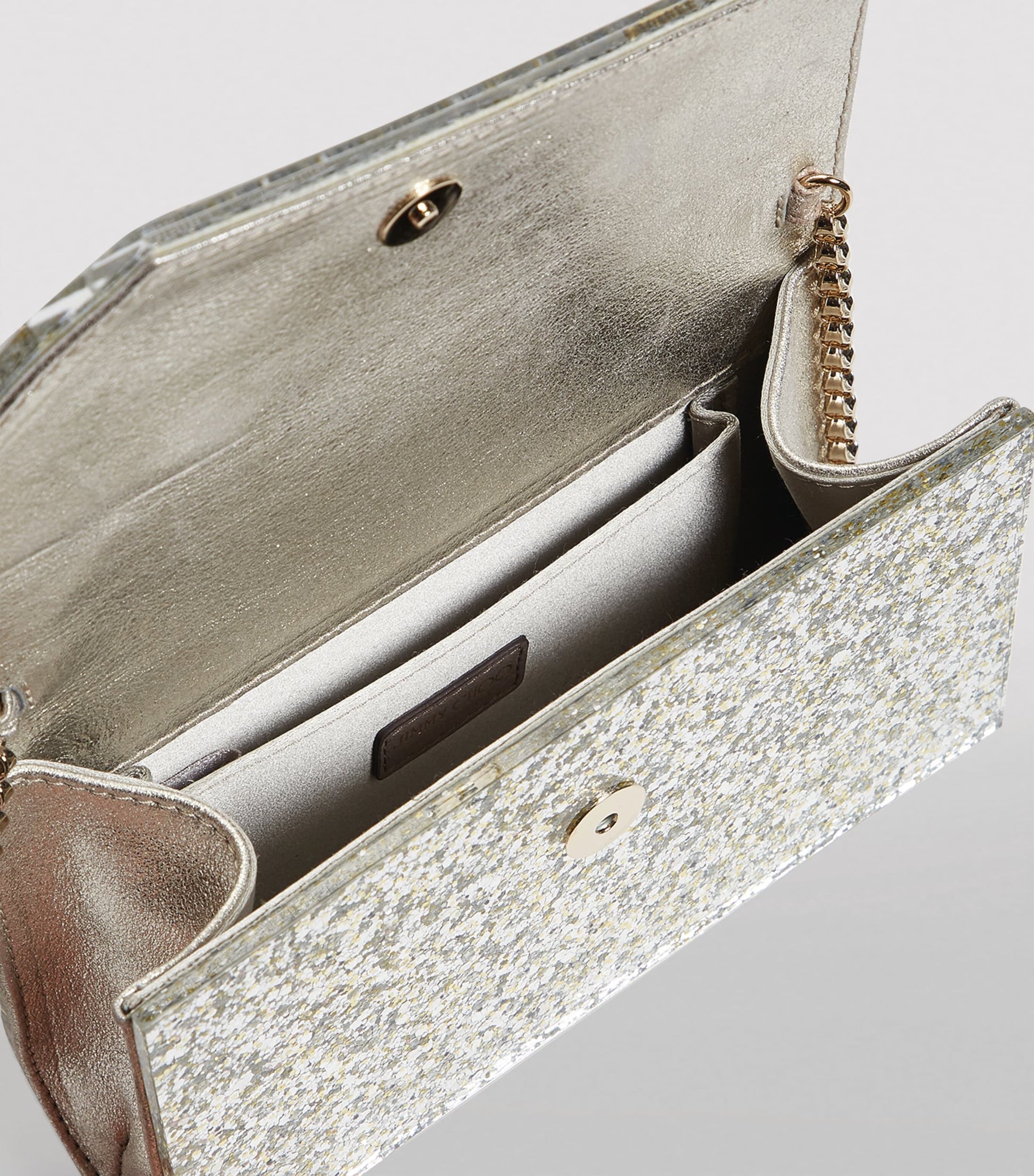 Neutral Glitter Candy Clutch Bag