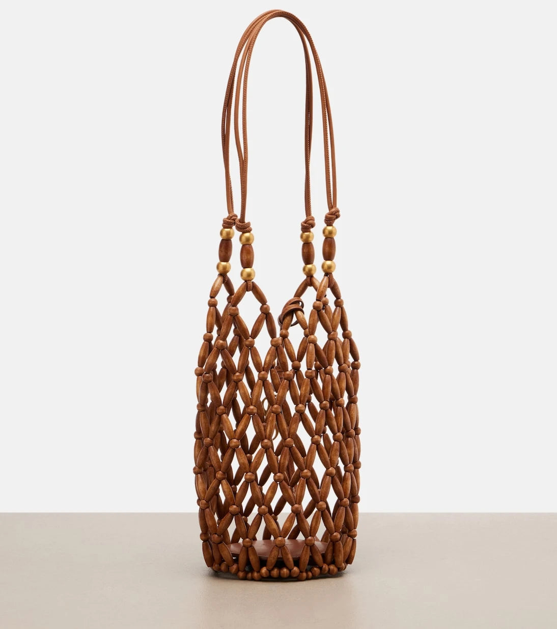 Saint Laurent - Cassandre Mini wood bucket bag