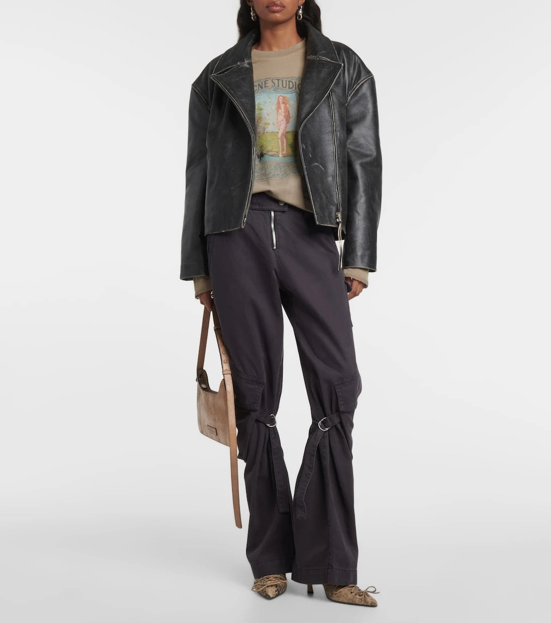 Acne Studios - Normal bel pamuk kanvas kargo pantolon