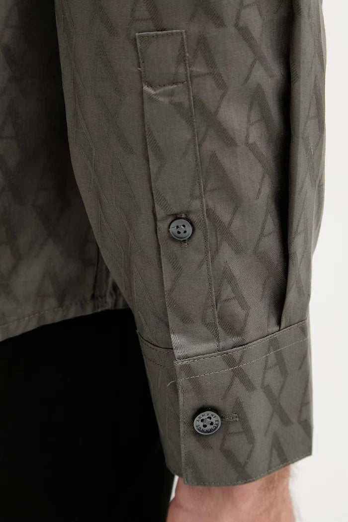 Armani Exchange риза мъжка от памук