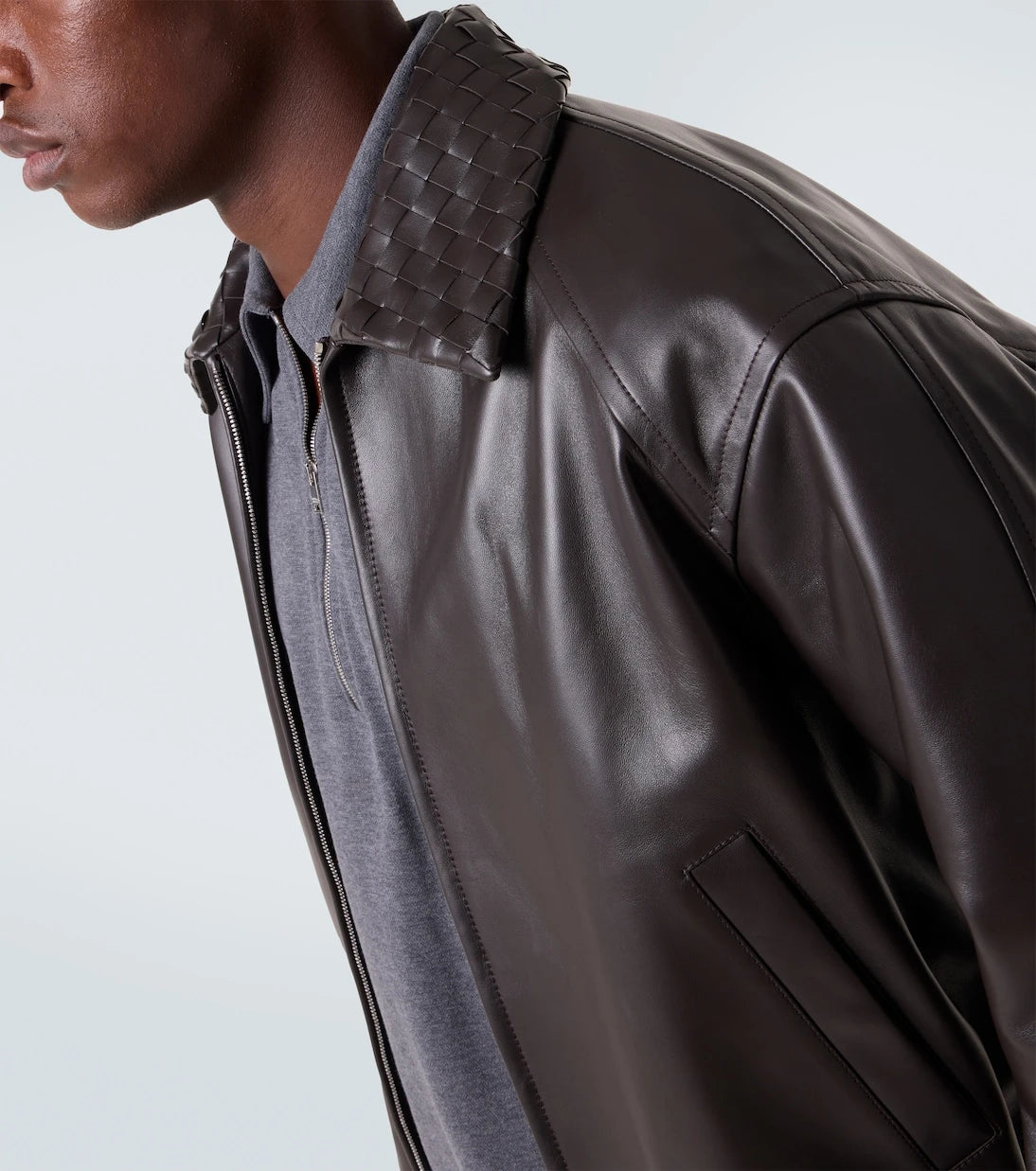 Bottega Veneta - Intrecciato leather jacket