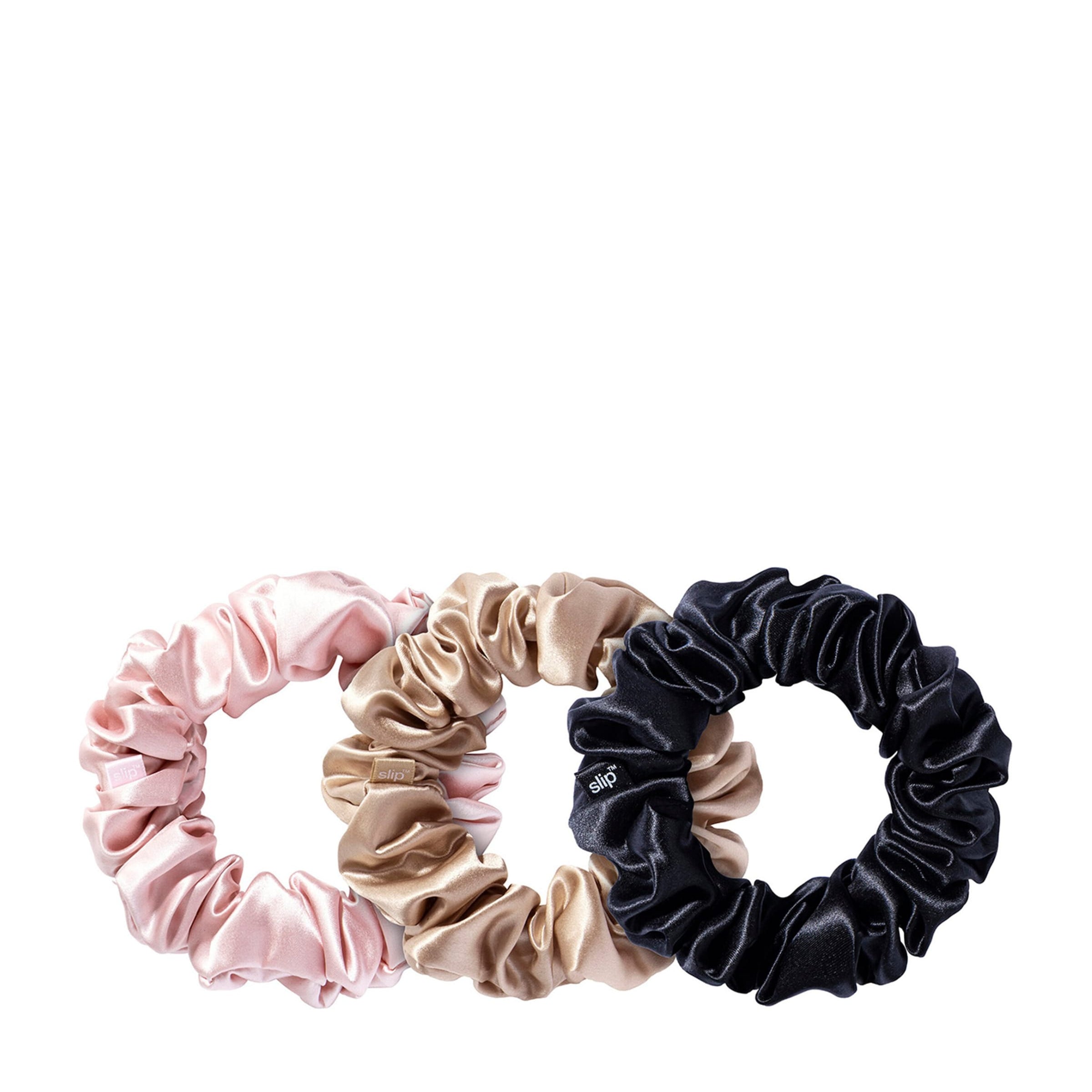 Pure Silk Scrunchies (Set of 3)