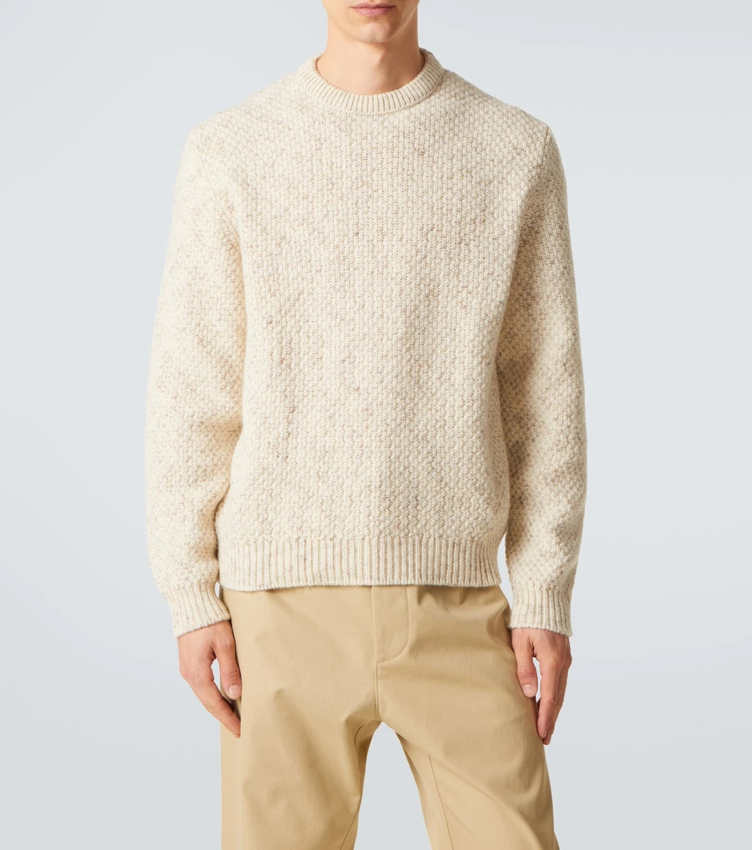 Loro Piana - Ash wool, cashmere, linen, and silk sweater