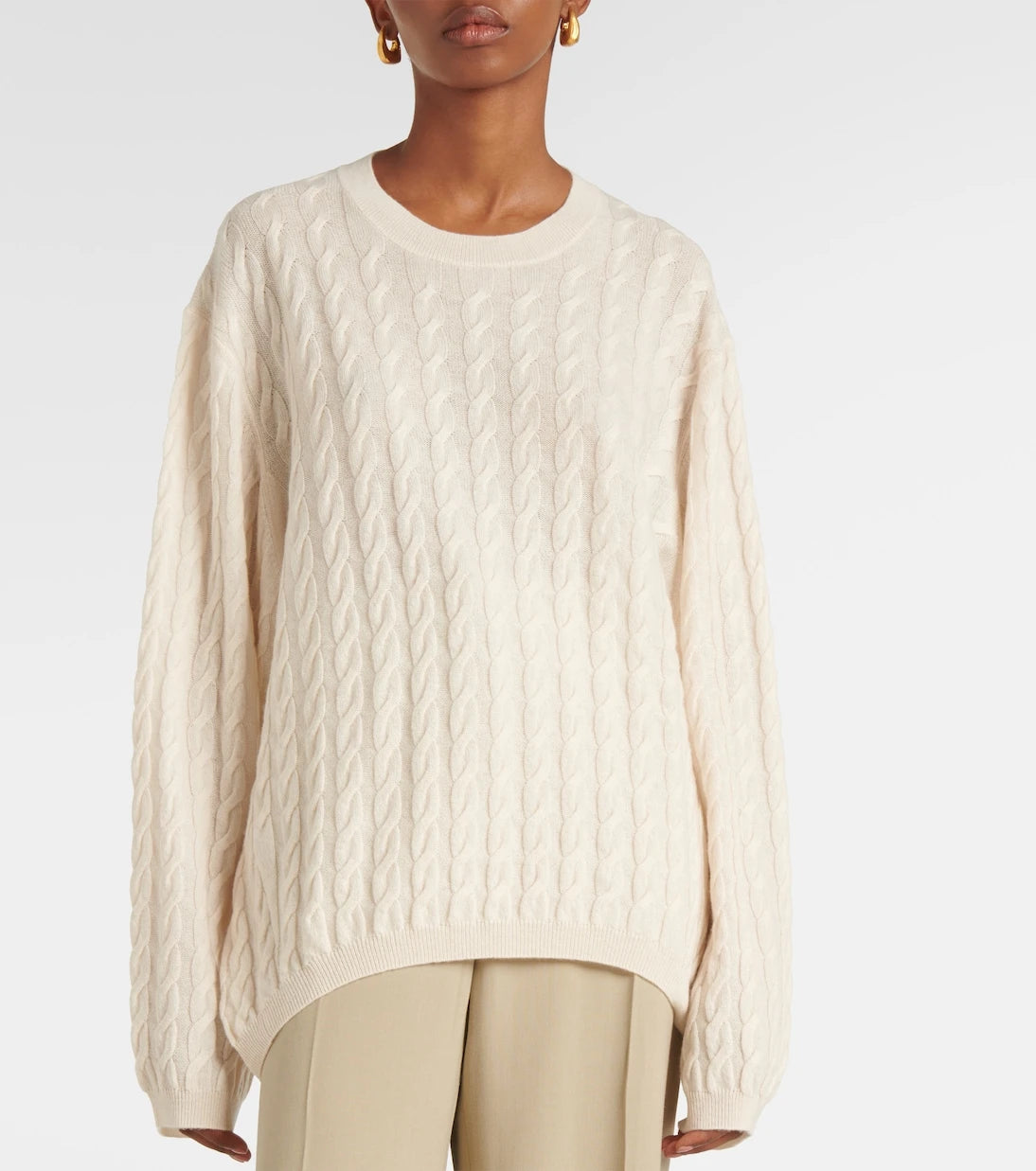 Jardin des Orangers - Cable-knit wool and cashmere sweater