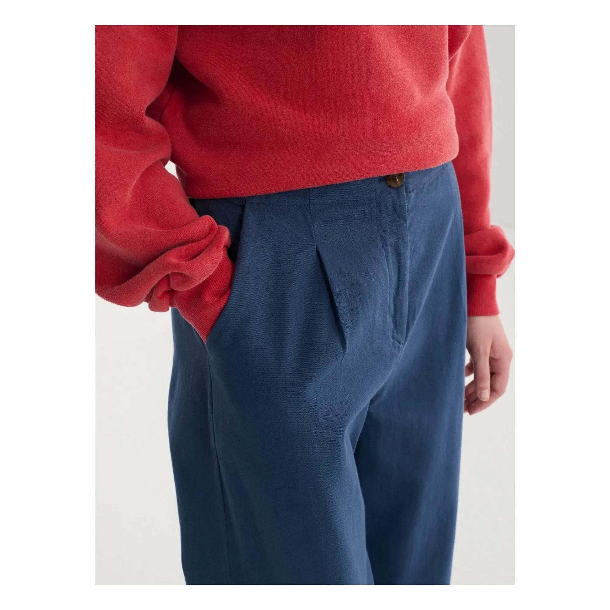 Bobo Choses - Straight Leg Cotton Pants | Dark Blue