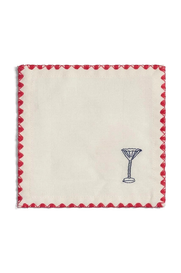 &k amsterdam Napkin Cocktail Zigzag Kokteyl Peçete Seti (4 adet)