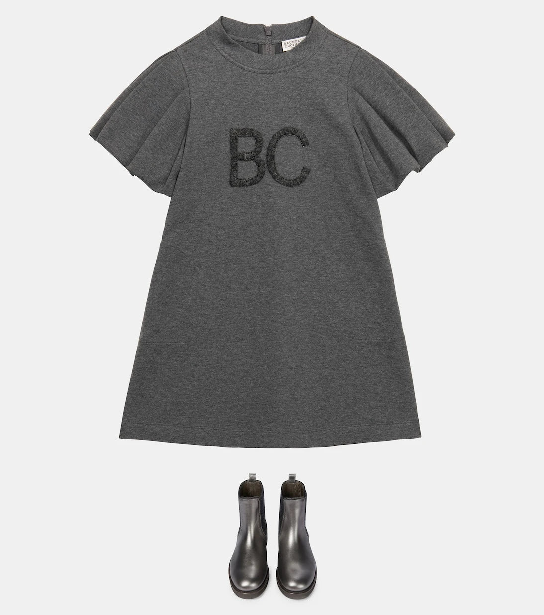 Brunello Cucinelli Kids - Logo stretch-cotton dress