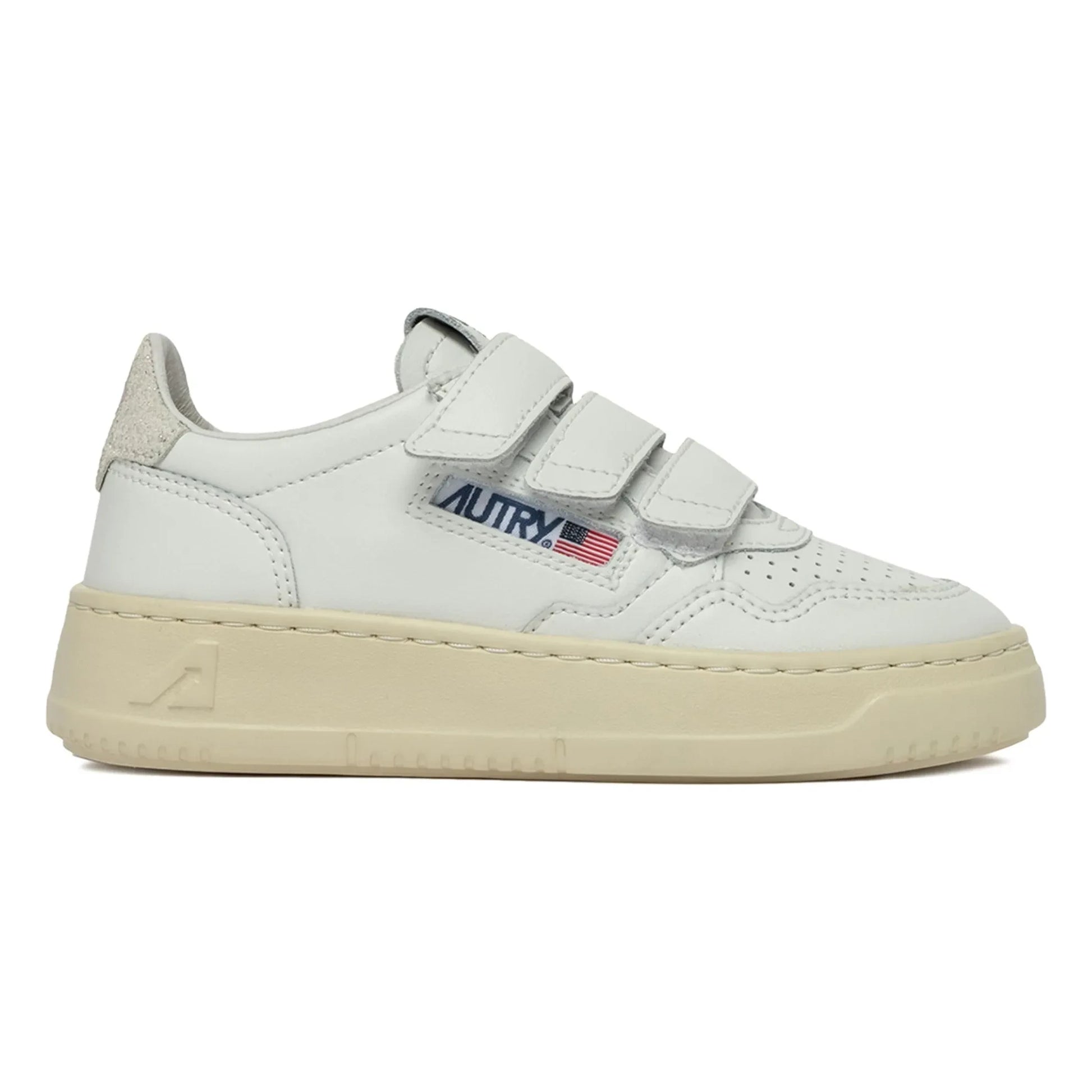Autry - Kids Kidstripes Low Glitter Sneakers | Silver