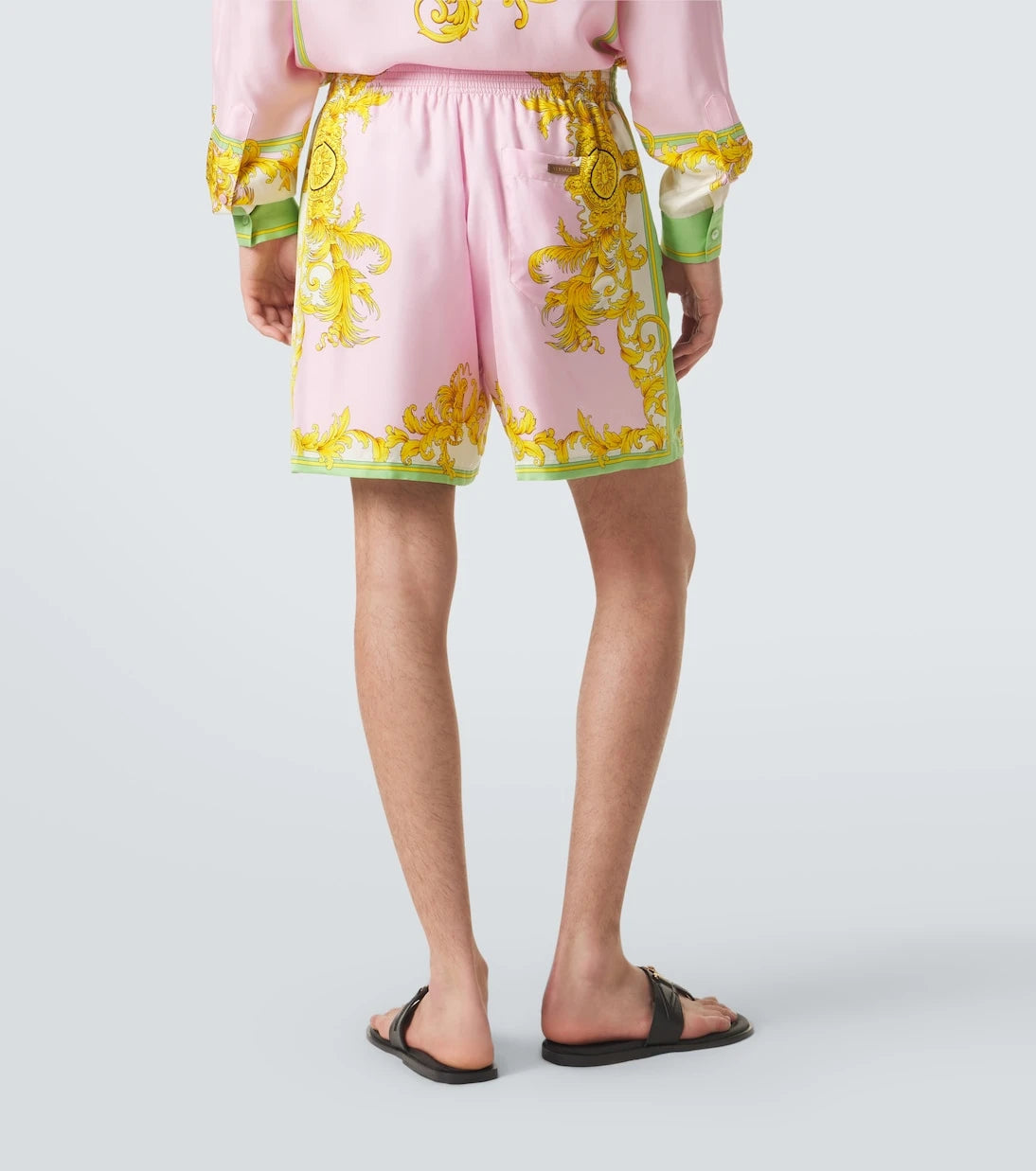 Versace - Printed silk shorts