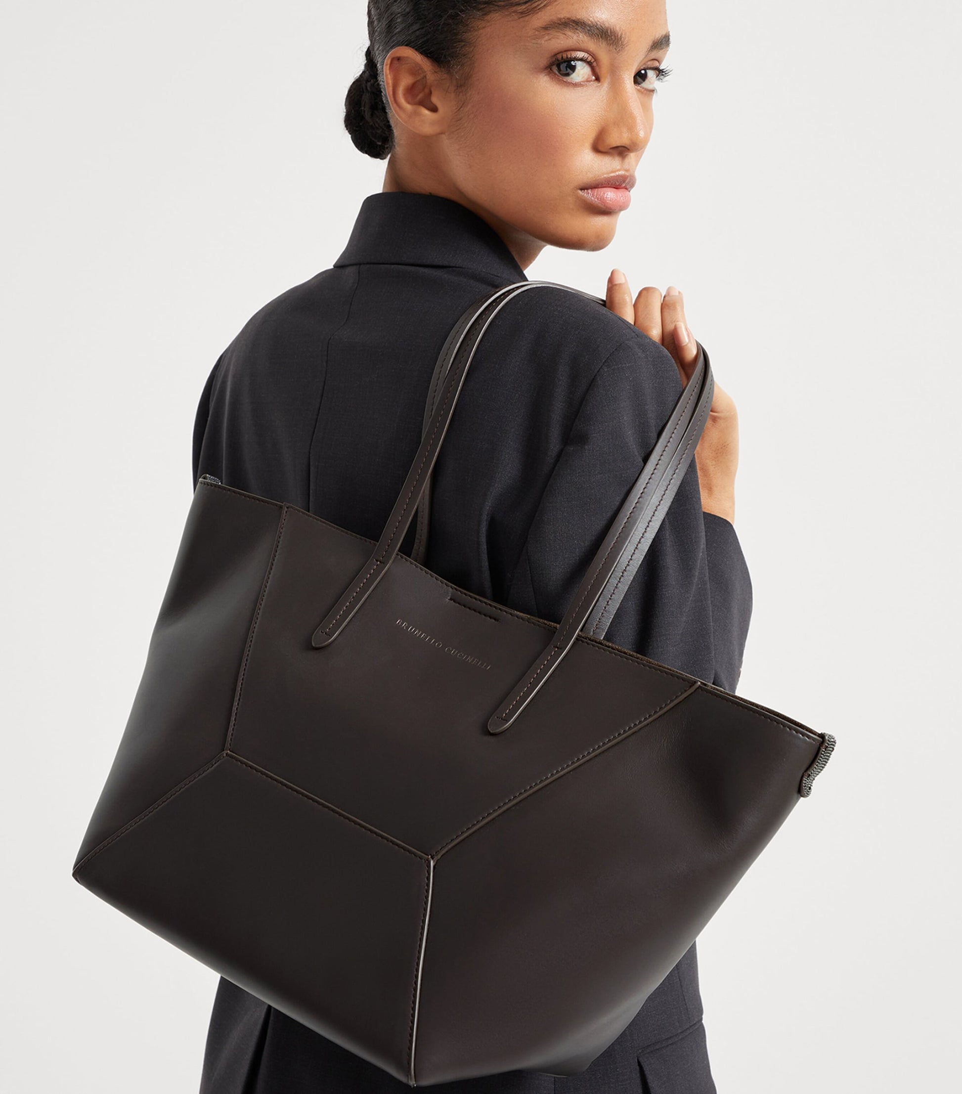 Small Calfskin BC Duo Tote Bag