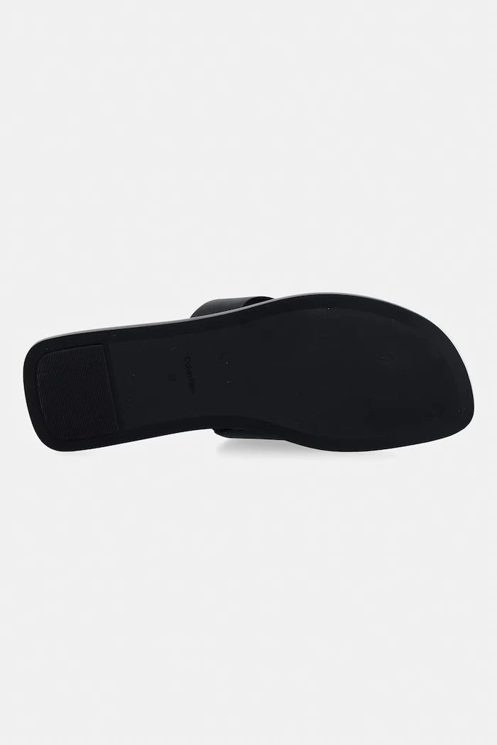 Calvin Klein джапанки дамски от кожа FLAT SANDAL THONG LTH