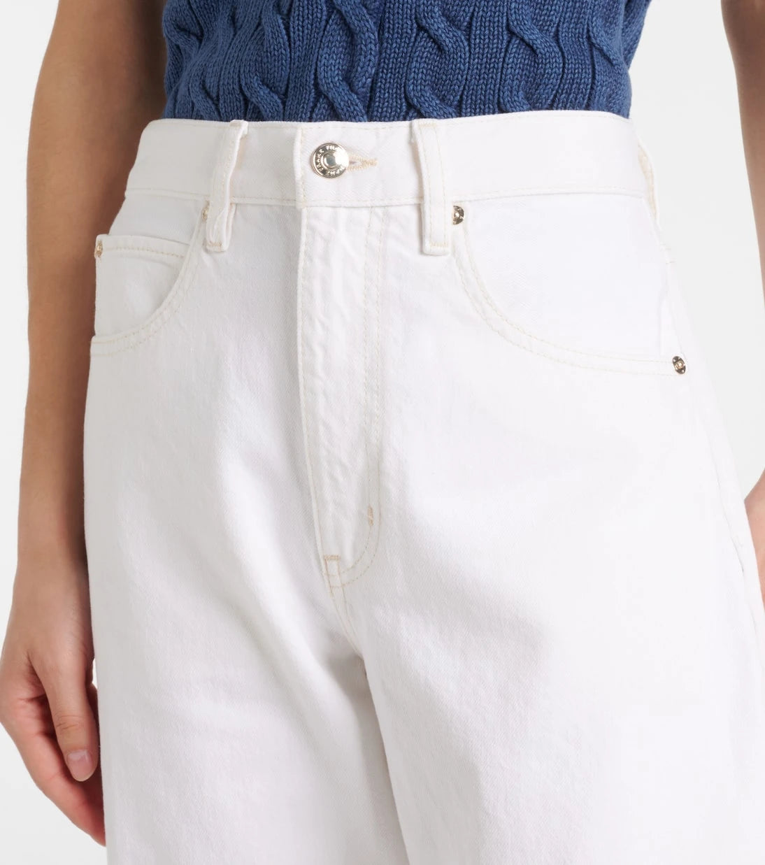 Frame - Bubble high-rise barrel-leg jeans