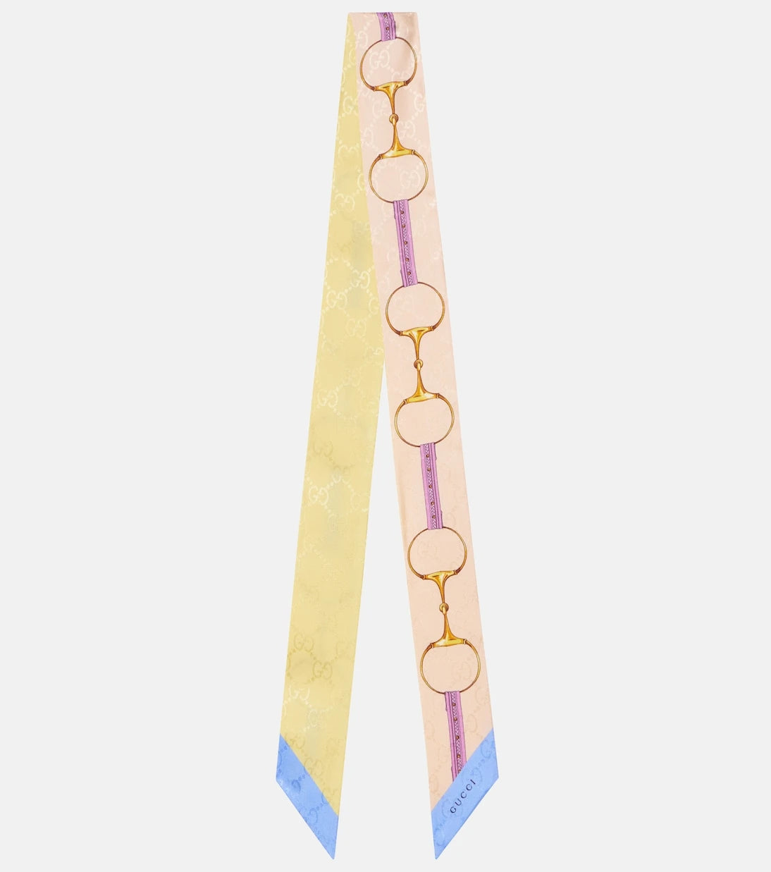 Gucci - GG Horsebit silk twill scarf