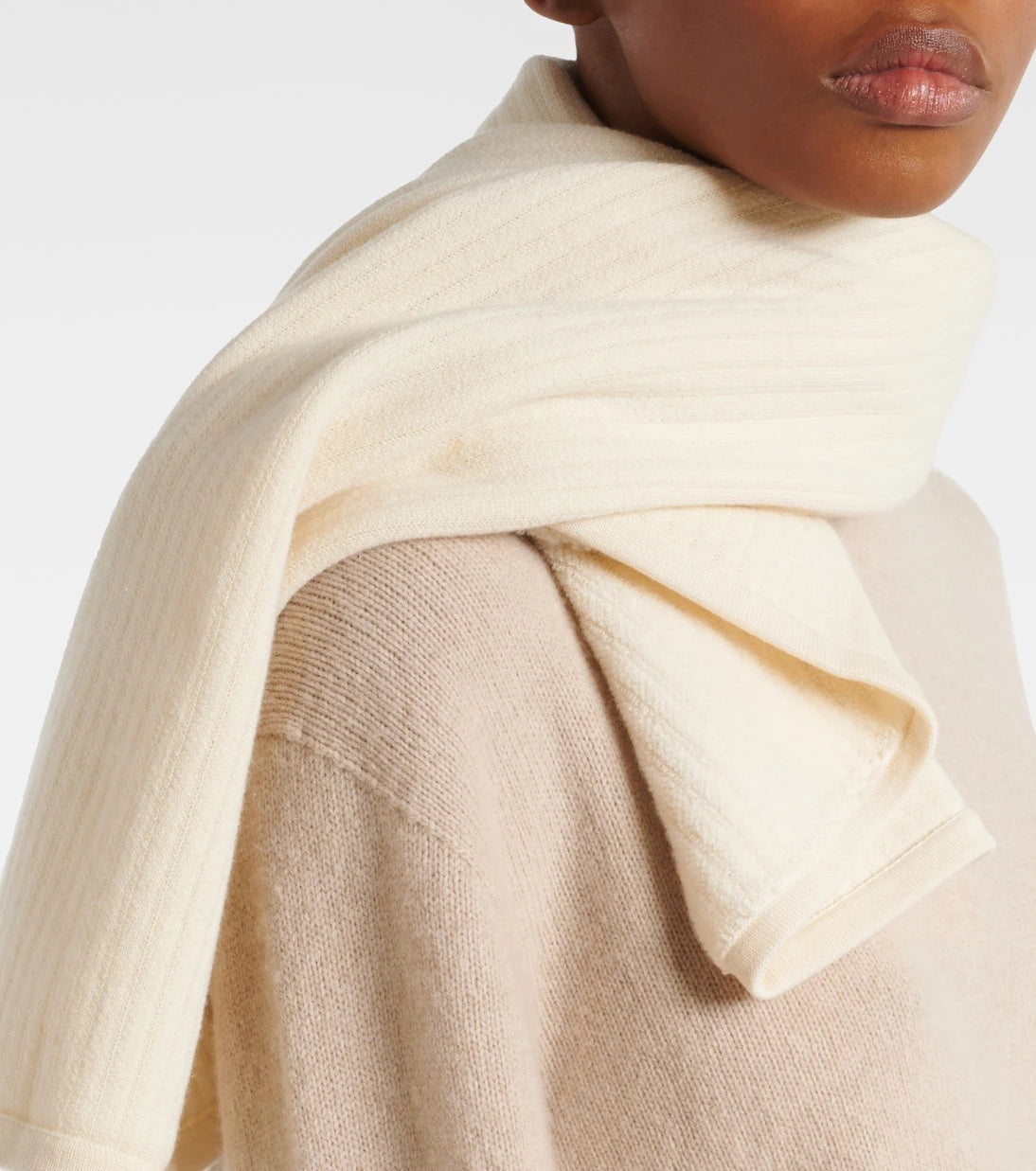 The Row - Striped cashmere scarf