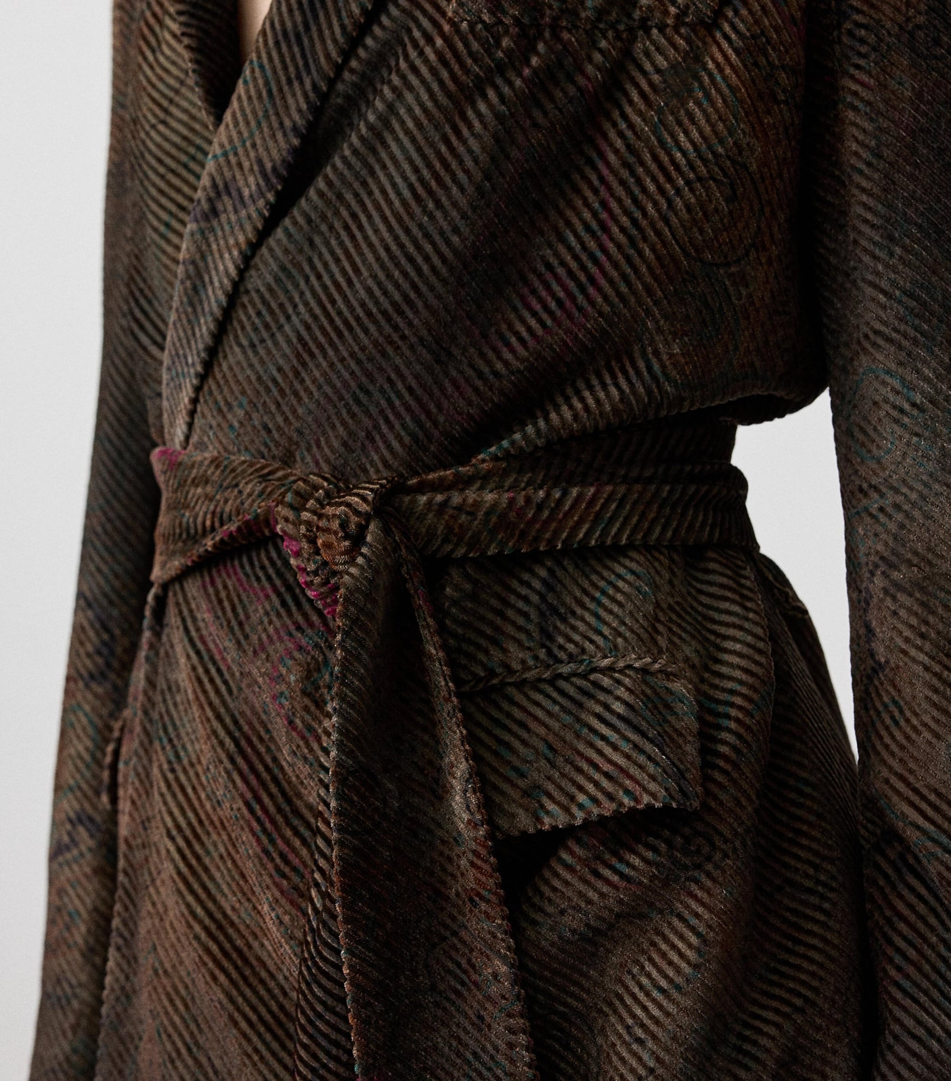 Ralph Lauren Collection Brown Velvet Devoré Lilianna Jacket