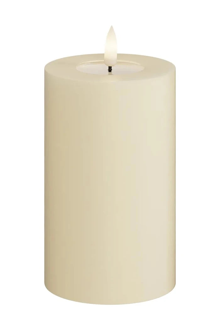 Led свещ Deluxe Homeart Cream Bloklys 7,5 x 12,5 cm