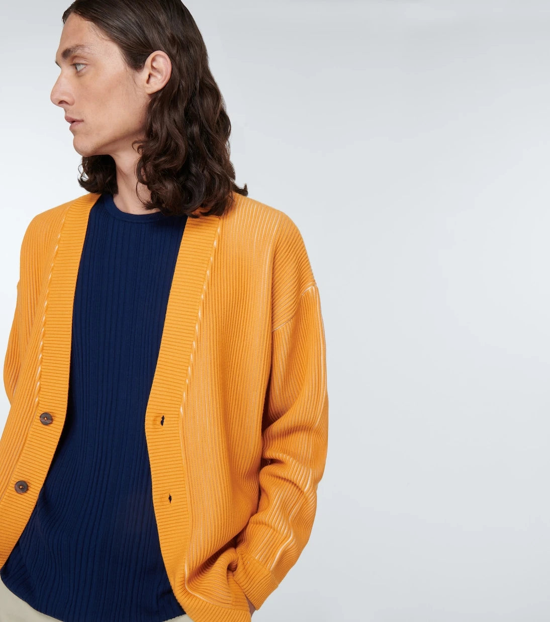 King & Tuckfield - Ribbed wool cardigan