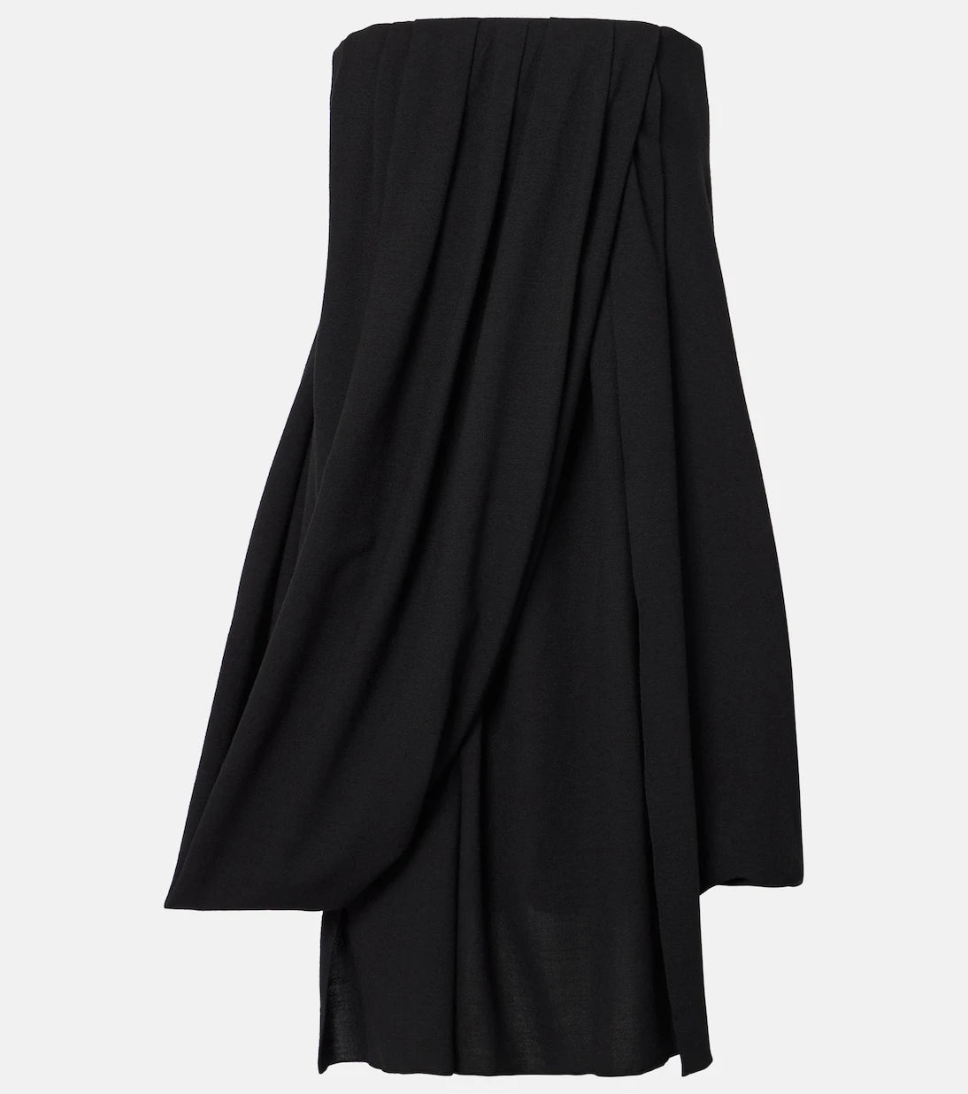 JW Anderson - Draped off-shoulder wool-blend bustier dress