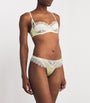 Kiki de Montparnasse Yellow Silk-Lace Insert Thong