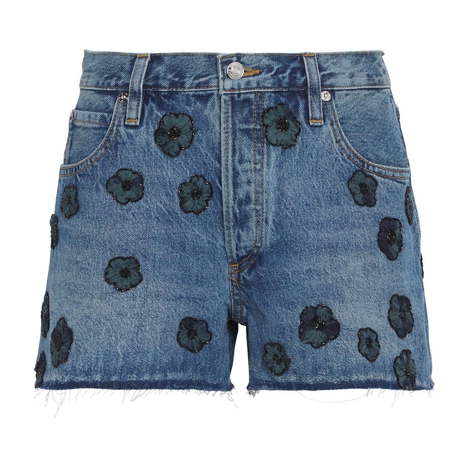The Embellished Hang Denim Shorts JULIET