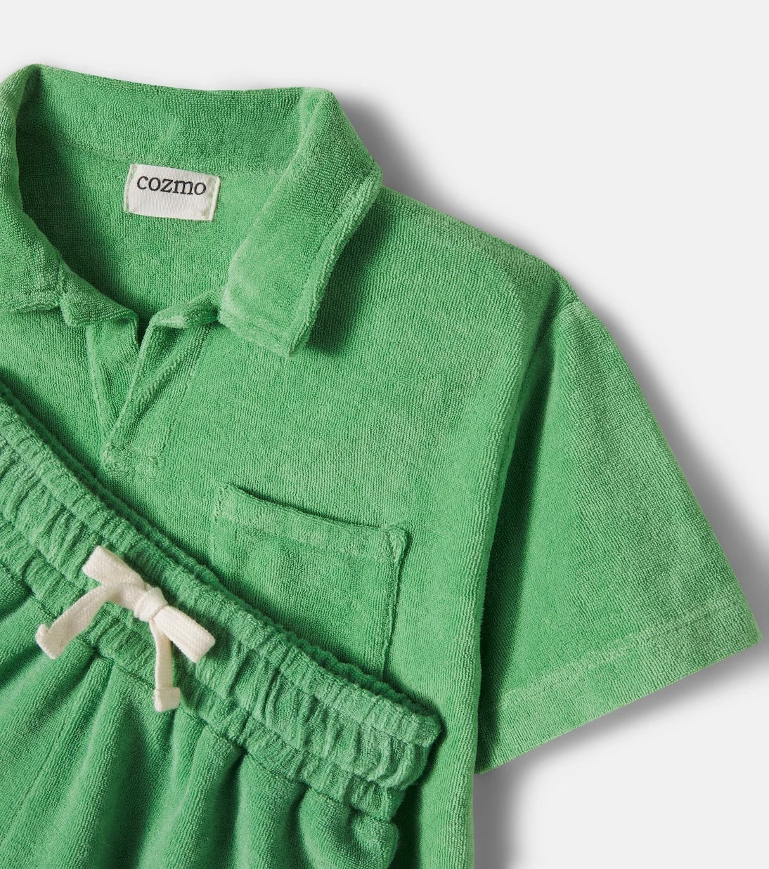 Cozmo - Mael terry polo shirt and shorts set