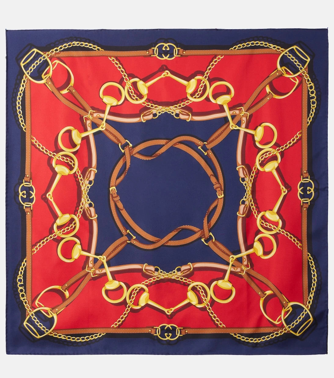 Gucci - Printed reversible silk twill scarf